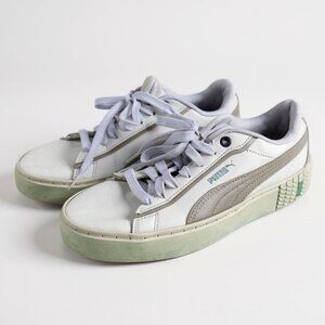 PUMA Shoes Womens 8 Smash Platform V2 Athletic Low Sneakers 381450-01 White
